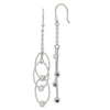 Quality Gold Sterling Silver Diamond-cut Ovals Dangle Earrings