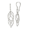 Quality Gold Sterling Silver Fancy Diamond-cut Dangle Earrings