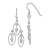 Quality Gold Sterling Silver Rhodium-plated Beaded Dangle Earrings