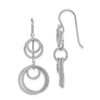 Quality Gold Sterling Silver Rhodium-plated Circle Dangle Earring