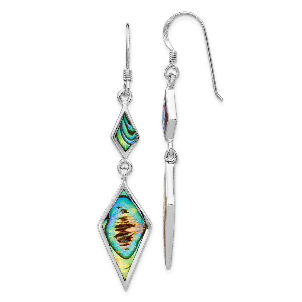 Quality Gold Sterling Silver Rhodium-plated Abalone Dangle Earrings