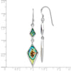 Quality Gold Sterling Silver Rhodium-plated Abalone Dangle Earrings