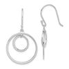 Quality Gold Sterling Silver Rhodium-plated Circles Dangle Earrings