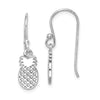 Quality Gold Sterling Silver Rhodium-plated Pineapple Dangle Earring