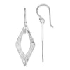 Quality Gold Sterling Silver Rhodium-Plated Diamond-cut Dangle Earrings