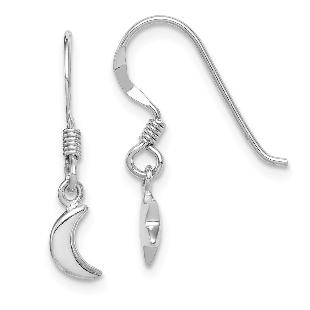 Quality Gold Sterling Silver Rhodium-plated Star & Moon Dangle Earring