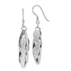 Quality Gold Sterling Silver Rhodium-plated Brushed Leaves Dangle Earrings