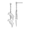 Quality Gold Sterling Silver Rhodium-plated Two Birds Dangle Post Earring