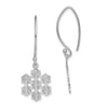 Quality Gold Sterling Silver Rhodium-plated Geometric Snowflake Dangle Earrings