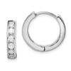 Quality Gold Sterling Silver Rhodium-plated CZ Hoop Earrings