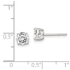 Quality Gold Sterling Silver 6mm Round Basket Set CZ Stud Earrings