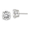 Quality Gold Sterling Silver 10mm Round Basket Set CZ Stud Earrings