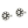 Quality Gold Sterling Silver Antique Flower Stud Earrings