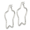 Quality Gold Sterling Silver Star Tube Hoop Earrings