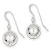 Quality Gold Sterling Silver Diamond Cut Dangle Ball Earrings