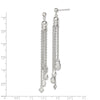 Quality Gold Sterling Silver CZ Dangle Post Earrings