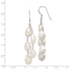 Quality Gold Sterling Silver 2-Strand FW Cultured Pearl Dangle Earrings