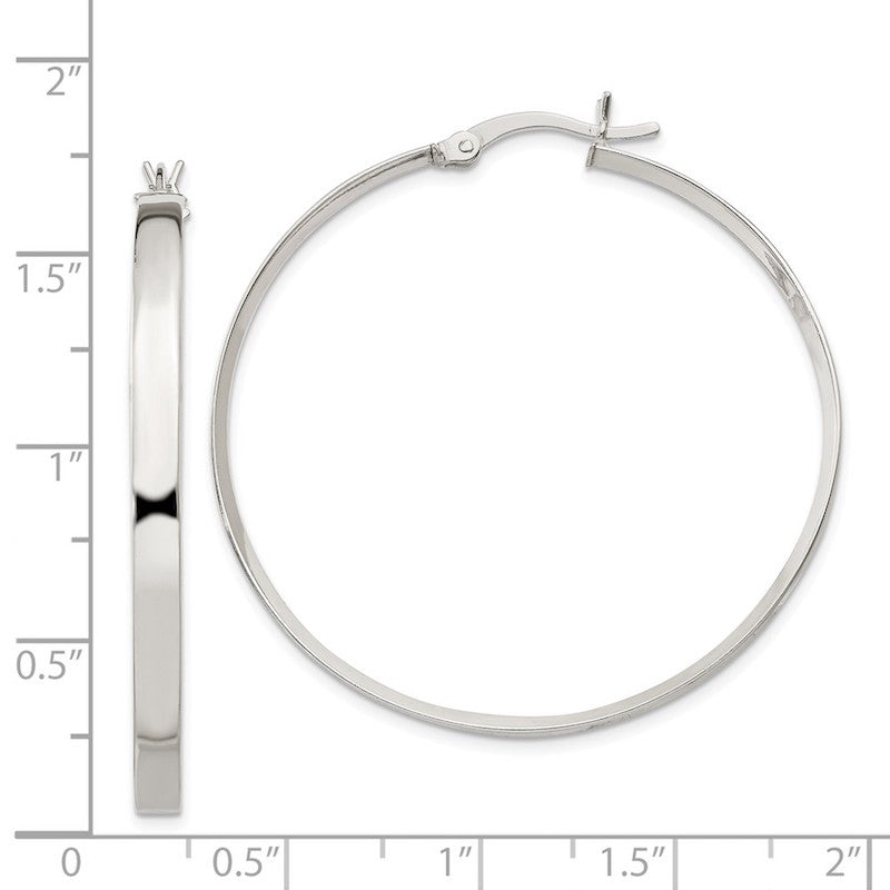 Quality Gold Sterling Silver 40mm Hoop Earrings