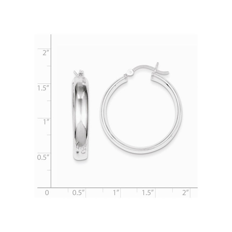 Quality Gold Sterling Silver 30mm Hoop Earrings