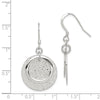 Quality Gold Sterling Silver Polished & Textured Fancy Circle Dangle Earrings