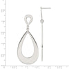 Quality Gold Sterling Silver Large Post Teardrop Dangle Earrings