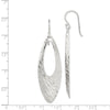 Quality Gold Sterling Silver Textured Oval Dangle Earrings