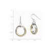 Quality Gold Sterling Silver Gold-Plated Triple Circle Dangle Earrings