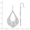 Quality Gold Sterling Silver Flowers CZ Teardrop Dangle Earrings