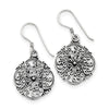 Quality Gold Sterling Silver Antiqued Filigree Dangle Earrings