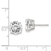 Quality Gold Sterling Silver 9mm Round Basket Set CZ Stud Earrings