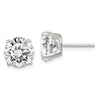 Quality Gold Sterling Silver 9mm Round Basket Set CZ Stud Earrings