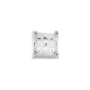 Quality Gold Sterling Silver 7mm Square CZ Basket Set Stud Earrings