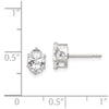 Quality Gold Sterling Silver 7x5 Oval Snap Set CZ Stud Earrings