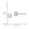 Quality Gold Sterling Silver 5mm Star Basket Set CZ Stud Earrings