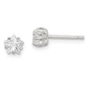 Quality Gold Sterling Silver 5mm Star Basket Set CZ Stud Earrings