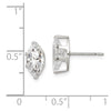 Quality Gold Sterling Silver 10x5 Marquise Snap Set CZ Stud Earrings