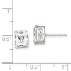 Quality Gold Sterling Silver 8x6 Basket Set CZ Stud Earrings