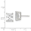 Quality Gold Sterling Silver 10x8 Basket Set CZ Stud Earrings