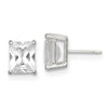 Quality Gold Sterling Silver 10x8 Basket Set CZ Stud Earrings