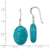 Quality Gold Sterling Silver Small Crack Aventurine Teal Dangle Earrings