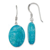 Quality Gold Sterling Silver Small Crack Aventurine Teal Dangle Earrings