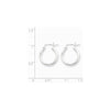 Quality Gold Sterling Silver Rhodium-plated 2mm Round Hoop Earrings