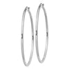 Quality Gold Sterling Silver Rhodium-plated 2mm Round Hoop Earrings
