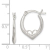 Quality Gold Sterling Silver Heart Hoop Earrings