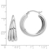 Quality Gold Sterling Silver Rhodium Plated Hoop Earrings