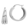 Quality Gold Sterling Silver Rhodium Plated Hoop Earrings