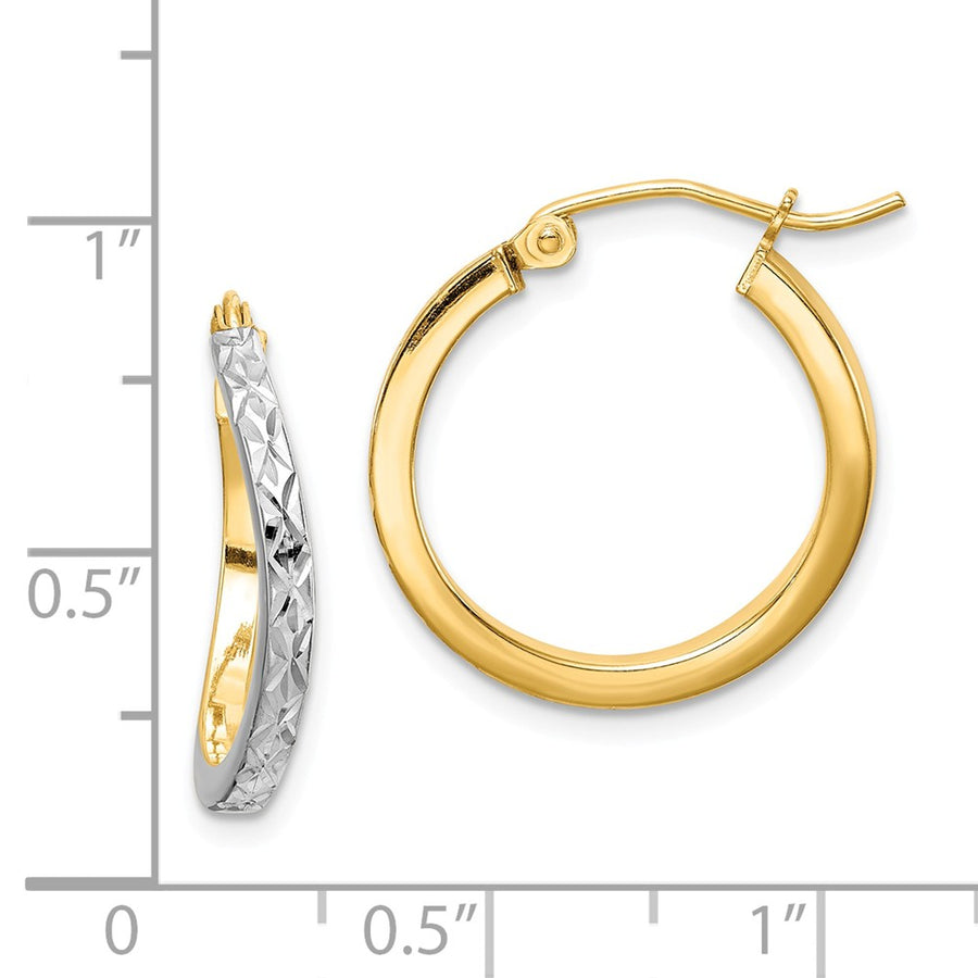 Quality Gold Sterling Silver Rhodium-plated & Vermeil Square Tube Hoop Earrings