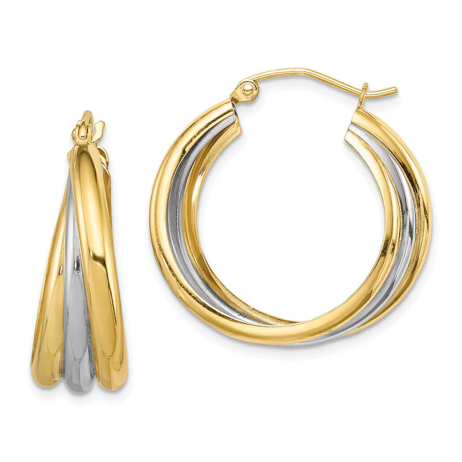 Quality Gold Sterling Silver Rhodium-plated & Vermeil Hoop Earrings