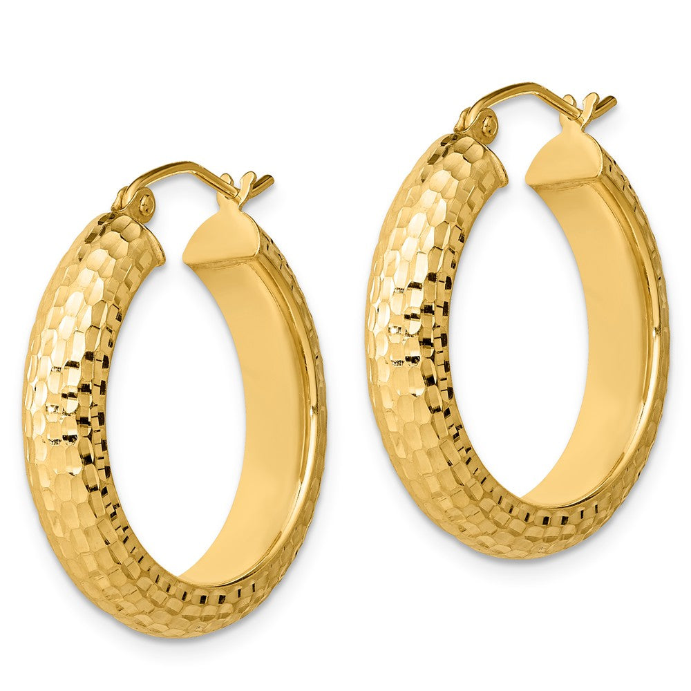 Quality Gold Sterling Silver Gold Plated 5x 25mm Hoop Earrings