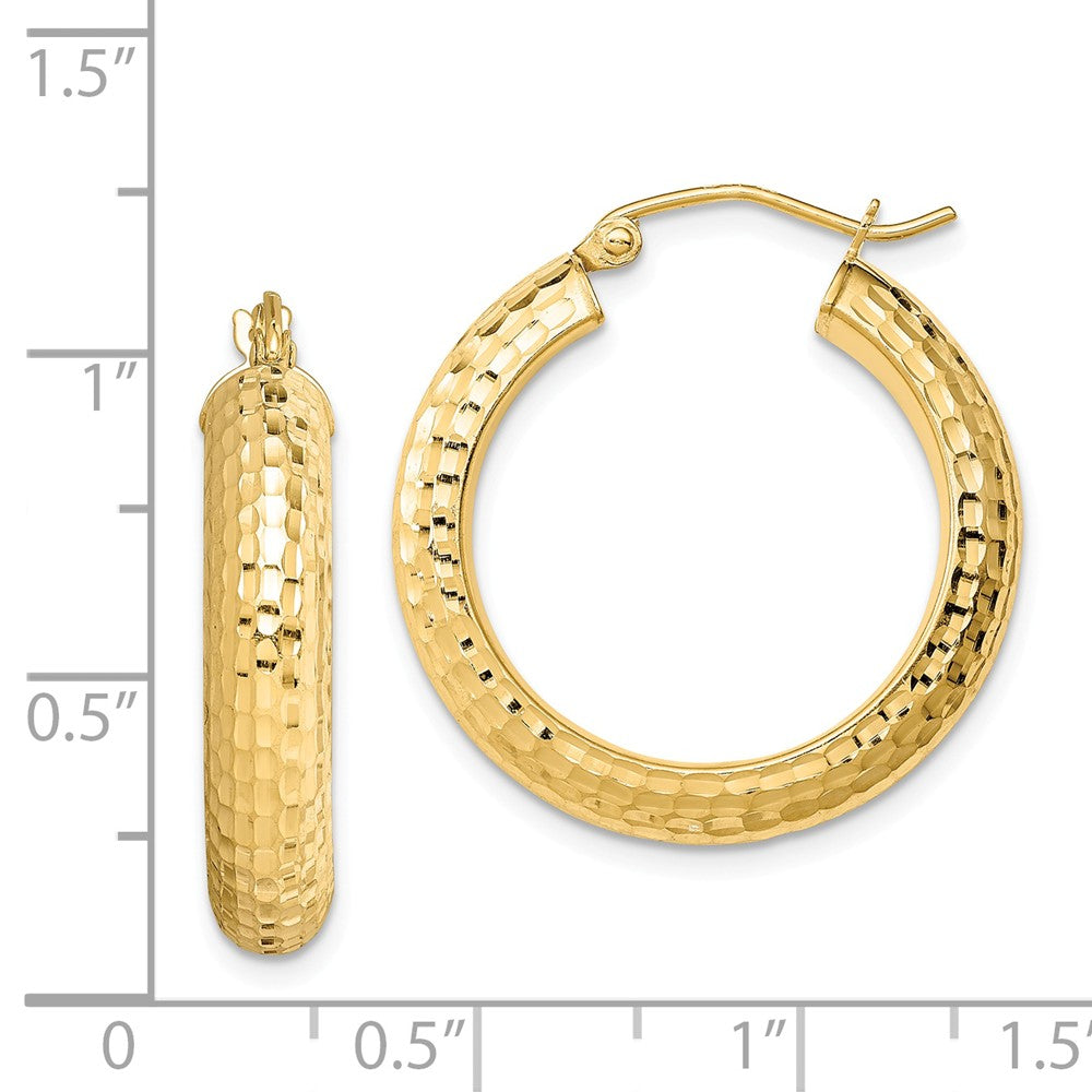 Quality Gold Sterling Silver Gold Plated 5x 25mm Hoop Earrings